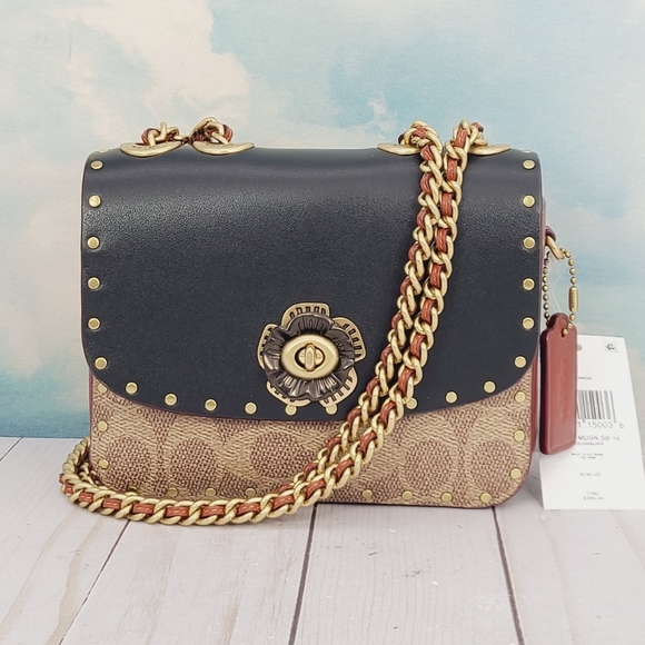Coach Bags Coach Signature Madison Shoulder Bag 6 Canvas Rivets